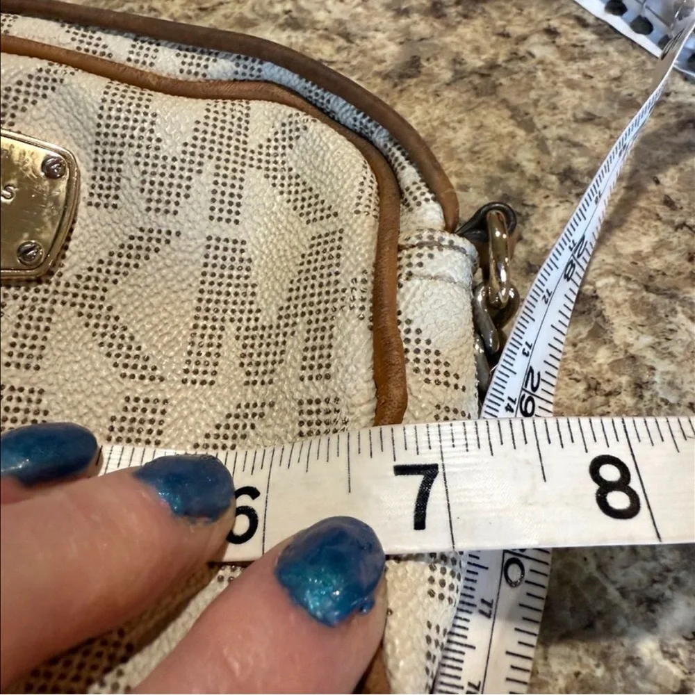 Michael Kors Cream and Tan Mini Bag